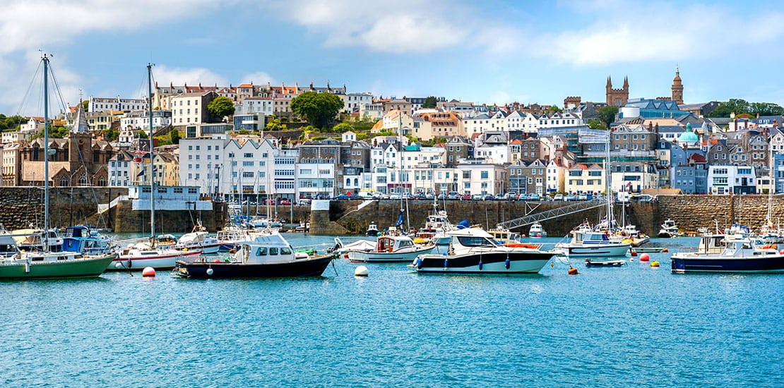 The harbour in St Peter Port, Guernsey